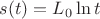 $s(t)=L_0 \ln t$