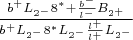 $\frac{b^+ L_{2^-}8^*+ \frac{b^-}{l^-}B_{2^+}}{b^+L_{2^-}8^*L_{2^-}\frac{l^+}{l^+}L_{2^-}}$