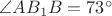 $\angle AB_1B=73^\circ$ $\angle AB_1B=73^\circ$