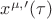 $x^{\mu,\prime}(\tau)$