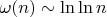 $\omega(n)\sim\ln\ln n$
