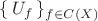 $\{\,  U_f  \,\}_{f \in C(X)}$