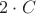 ${2}\cdot{C}$