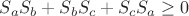$S_aS_b+S_bS_c+S_cS_a\geq0$ $S_aS_b+S_bS_c+S_cS_a\geq0$
