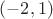 $(-2,1)$