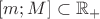 $[m;M]\subset\mathbb{R}_+$
