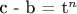 c - b = t^n