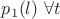 $p_1(l)\ \forall t$