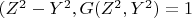 $(Z^2 - Y^2, G(Z^2,Y^2) = 1$