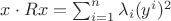 $x \cdot Rx = \sum_{i = 1}^n \lambda_i (y^i)^2$