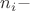 $n_i-$