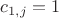 $c_{1,j}=1$