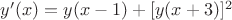 $y'(x) = y(x-1) + [y(x+3)]^2$