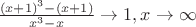 $\frac{(x+1)^3-(x+1)}{x^3-x}\to 1,x\to\infty$