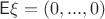 $\mathsf{E}\xi = (0,...,0)$