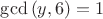 $\gcd{(y,6)}=1$