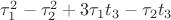 $\tau^2_1-\tau^2_2+3\tau_1t_3-\tau_2t_3$