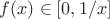 $f(x) \in [0,1/x]$
