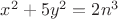 $x^2+5y^2=2n^3$