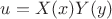 $u=X(x)Y(y)$