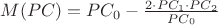 $M(PC)=PC_0-\frac{2\cdot PC_1\cdot PC_2}{PC_0}$