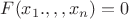 $F(x_1.,,,x_n)=0$