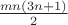 $\frac{mn(3n+1)}{2}$
