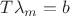 $T\lambda_m=b$