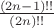 $\frac{(2n-1)!!}{(2n)!!}$