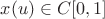 $x(u)\in C[0,1]$