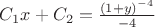 $C_1 x+C_2=\frac{(1+y)^{-4}}{-4}$
