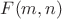 $F(m,n)$