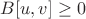 $B[u,v]\geq 0$