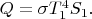 $Q = \sigma T_1^4 S_1.$