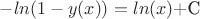 $-ln(1-y(x))=ln(x)+$С$