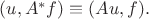 $(u,A^*f)\equiv(Au,f).$