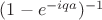 $(1-e^{-iqa})^{-1}$