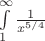 $\int \limits_1^\infty \frac{1}{x^{5/4}} $