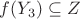 $f(Y_3) \subseteq Z$