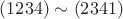 $(1 2 3 4) \sim (2 3 4 1) $