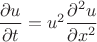 $\dfrac{\partial u}{\partial t} = u^2\dfrac{\partial^2 u}{\partial x^2}$
