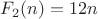 $F_2(n)=12n$
