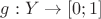 $g : Y \rightarrow [0; 1] $