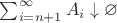 $\sum_{i=n+1}^{\infty} {A_{i}} \downarrow \varnothing$