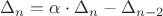 $ \Delta_{n} = \alpha \cdot \Delta_{n}-\Delta_{n-2}$