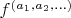 $f^{(a_1,a_2,\ldots)}$
