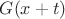 $G(x+t)$