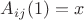 $A_{ij}(1) = x$