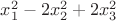 $x_1^2-2x_2^2+2x_3^2$