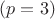$(p=3)$